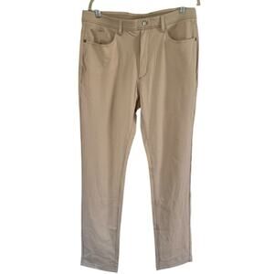 NWT Collars & Co CEO Tech Pull On Pants Stone Beige Size 34x32 Career Pull On
